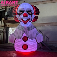 Clown aux cheveux roux, personnage d'horreur personnalisé, clown gonflable pour Halloween, décoration pour maison hantée