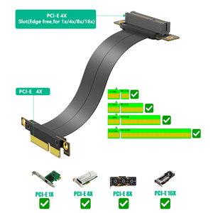 Nueva versión <span class=keywords><strong>PCI</strong></span>-e <span class=keywords><strong>PCI</strong></span> Express 4,0 <span class=keywords><strong>4X</strong></span> Cable de extensión (doble dirección vertical de 90 grados) - Product Image 4