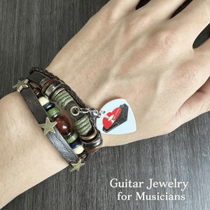 Lot de bracelets plectres de <span class=keywords><strong>guitare</strong></span> en gros <span class=keywords><strong>pour</strong></span> festivals de musique, cadeaux promotionnels personnalisés, accessoires de merchandising de groupe en vrac, cordon réglable - Product Image 6