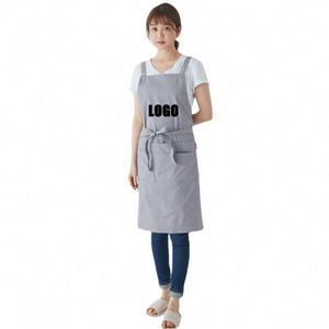 Wholesale Logo Printed Linen Japanese Gorgeous Sleeveless 100% Cotton Cooking <b>Kitchen</b> <b>Apron</b> - Product Image 1