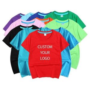 Unisex 100% Cotton Kids T-<b>Shirts</b> Comfortable Healthy for Summer with Custom Logo Casual Short Sleeve Round Neck for Boys Girls - Product Image 3