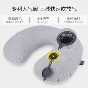 U-<b>Shaped</b> Inflatable Travel <b>Pillow</b> 28x26x14cm Neck Support For Outdoor Travel Naps Cervical Spine Protection - Product Image 3