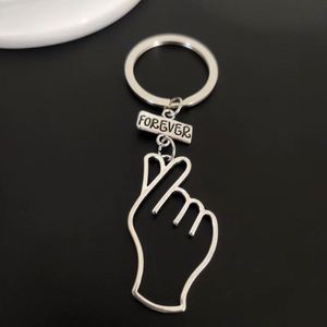 Forever Love Keychains Metal Finger Heart Charm Keyring <strong>Valentines</strong> <strong>Day</strong> <strong>Boyfriend</strong> Girlfriend Anniversary Wedding <strong>Gift</strong> - Product Image 2
