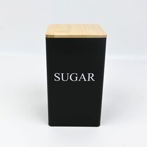 Ready Stock Metal Canister With Bamboo Lid Food Grade Airtight <b>Tin</b> <b>Storage</b> Jar For Tea Coffee Sugar Kitchen Food Container - Product Image 4