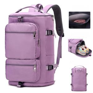 Borsa <span class=keywords><strong>da</strong></span> Palestra per <span class=keywords><strong>Donna</strong></span> di Grande Capacità, Viola, con Scomparto per Scarpe, Logo Personalizzato, <span class=keywords><strong>Zaino</strong></span> <span class=keywords><strong>da</strong></span> <span class=keywords><strong>Viaggio</strong></span> Impermeabile - Product Image 6