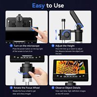 1000X Handheld Digital Magnifier with 5inch HD Screen Rechargeable Electronic Magnifying Glass for Reading and Inspection
