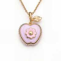 Nouveau Collier Pendentif en Forme de Pomme Ouvertable avec Lettrage, Style Européen et Américain, Vente Chaude Transfrontalière pour Femmes