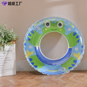 Children's Frog And Penguin Print Swimming <b>Ring</b> Thickened Inflatable Underarm Float For Babies Water Play - Product Image 4