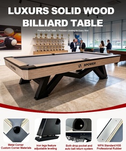 Table de <span class=keywords><strong>billard</strong></span> sur mesure 8 <span class=keywords><strong>FT</strong></span> 12FT avec plateau en pierre, modèle standard moderne, équipement de club, retour de balles interne premium - Product Image 2