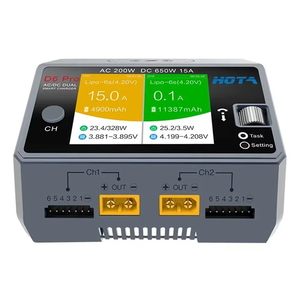 Hota D6 Pro 200W ac/ 650W DC ชาร์จ15A คู่ | 1-6S lipo/ ชาร์จไร้สายสำหรับเฟิร์มแวร์ FPV/RC UAV <span class=keywords><strong>2</strong></span>.8 "LCD & USB - Product Image 3