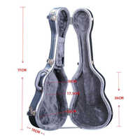 Casing cangkang keras akustik Inique pegangan plastik casing gitar Bass elektrik