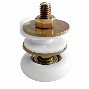 Roldana para Puerta Corredera de Baño, 30mm, Nylon Blanco, Doble Rueda, Zincada, Colorida, Ajustable, SDT OEM, 12 Años - Product Image 1