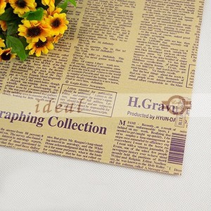 Papel de Periódico Negro Vintage de 52x75 cm, el Más Vendido al por Mayor, para Envolver Flores - Product Image 2