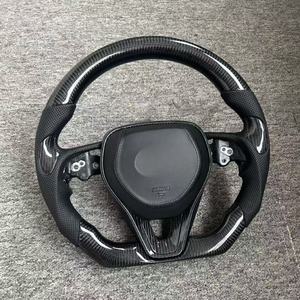 Volant <span class=keywords><strong>sport</strong></span> en cuir de qualité supérieure avec fibre de carbone pour Camry 8ème génération / <span class=keywords><strong>Corolla</strong></span> 12 / Harrier / Venza - Affichage LED Supra - Product Image 6