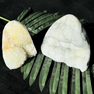 Géode de Druse d'Agate Blanche de Haute Qualité, Grappe de Cristaux d'Améthyste Naturelle pour la Décoration - Product Image 6