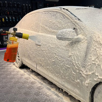 Vente chaude 1/4 pouces connecteur rapide couleur jaune pistolet à lance en mousse Transparent haute pression lavage de voiture neige canon à mousse