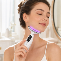 Appareil de massage chauffant pour le visage et le cou à micro-courant, pour une utilisation à domicile ou en salon