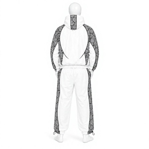 Conjunto de Chaqueta Cortavientos con Cremallera y Costuras Personalizadas de Fábrica y Pantalones Holgados de Nailon, Nuevo Diseño de Conjunto Deportivo Cortavientos - Product Image 2