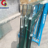 Verre à faible teneur en fer de 8 mm d'épaisseur, verre trempé super blanc transparent de 12 mm pour la construction