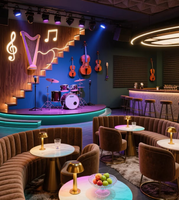 Maßgefertigtes Großes L-förmiges Sofa-Set Hochwertige Hotelmöbel für VIP-Lounge und Musikbar