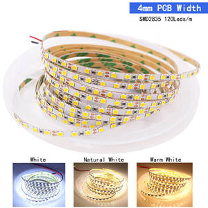 شريط إضاءة LED SMD2835 عالي السطوع بجهد 12 فولت نحيف 4 مم 5 مم مرن أبيض دافئ-أحمر-أزرق-أخضر-وردي-أبيض طبيعي 4000 كلفن 120 لمبة/متر - Product Image 2