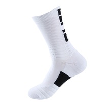 Chaussettes de sport personnalisées en polyester/nylon respirantes et antidérapantes pour filles, garçons, adultes, football, baseball, noires, tricotées numériquement