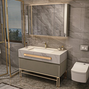 2025 OEM phòng tắm Hiện Đại Đồ nội thất Set chất lượng gốm chậu vòi đồng đầy đủ bảng bàn tủ bảng điều chỉnh gương cho phòng ngủ hội trường - Product Image 6