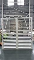 Volets en aluminium horizontaux extérieurs réglables, étanches, anti-pluie, volets d'évacuation pour bâtiment