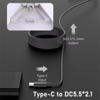 Cable de alimentación USB C a CC de 5M/10M, 100W, impermeable, tipo C a 5521, cable de carga 18AWG 20V 5A para Starlink Mini