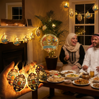 Guirlandes lumineuses en forme d'étoile, de lune et d'arbre pour l'Aïd, le Ramadan, la rentrée scolaire, décoration intérieure, Moubarak