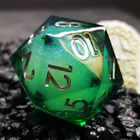 D20 Giant 55MM Liquid Core Dice DND RPG Dungeon Jeu de société Jeu de rôle Logo personnalisé Sharp Quicksand Dice