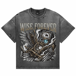 <b>Men's</b> Oversized Vintage Wash Short Sleeve Cotton T-Shirt Custom Graphic Print Street Style O-Neck Regular Fit Tees for Wholesale - Product Image 1