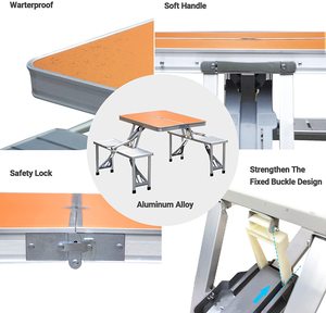 <span class=keywords><strong>Tavolo</strong></span> pieghevole da campeggio in alluminio con <span class=keywords><strong>tavolo</strong></span> e sedia pieghevole da Picnic portatile con sedie - Product Image 5
