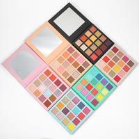 Palette d'ombres à paupières mates et scintillantes 16 couleurs, poêles rondes de 26mm et poêles carrées de 22mm, sans nom de marque, sans logo