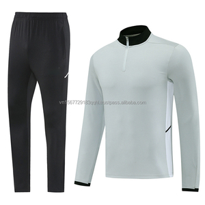 ชุดเสื้อผ้ากีฬาฟุตบอลแบบซิปครึ่งตัว ระบายอากาศ ป้องกันรังสียูวี แห้งเร็ว พิมพ์ลาย สำหรับฤดูหนาว แขนยาว กางเกงขายาว  แบบ unisex  ปรับแต่งได้ - Product Image 2