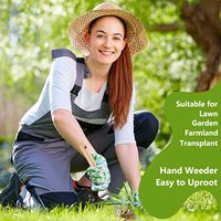Herramienta Manual de deshierbe para jardín, deshierbe de acero inoxidable resistente a la corrosión, 12 pulgadas, HW01A