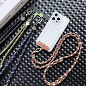 Adjustable 120cm Anti-Lost Mobile Phone <b>Lanyard</b> 8mm Round <b>Polyester</b> Rope Crossbody Strap with Tether Tab - Product Image 3