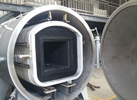 2500 ° Fourneau de graphitisation à induction à chauffage uniforme en atmosphère d'argon à vide poussé horizontal pour électrodes en graphite
