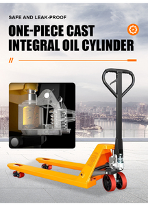 รถยกพาเลทแบบแมนนวลไฮดรอลิกจีน ยี่ห้อ China Pump ขนาด 1 ตัน รองรับน้ำหนักได้หลายระดับ 1T/1.5T/2T พร้อมล้อหนา - Product Image 6