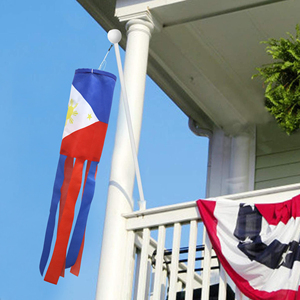 75D air Duct 30 * 45CM Philippines <b>Flag</b> Surface with 6 Strips 5 * 60CM Strips - Product Image 6