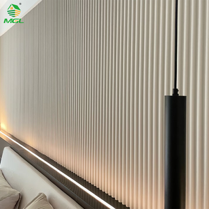 Paneles de Pared de PVC Impermeables y Fáciles de Instalar, con Diseño de Listones Acanalados, para Decoración de Interiores, Hoteles, Dormitorios y Salas de Estar - Product Image 2