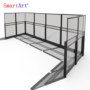 <span class=keywords><strong>Garde</strong></span>-<span class=keywords><strong>corps</strong></span> rétractable en verre avec support pour pot de fleurs en fer - Product Image 6