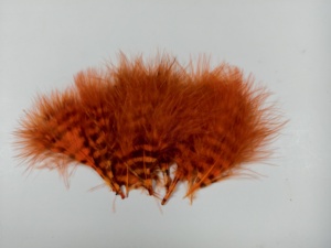 Plumes de dinde marabout à rayures rouges/jaunes, véritable <span class=keywords><strong>plume</strong></span> décorative verte pour bricolage et matériaux volants, vente en gros - Product Image 2