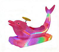 QunQunYoule Square Children's Mall Équipement d'amusement lumineux en plastique avec rail DIN et rétroéclairage, type borne de jeu lumineuse électrique