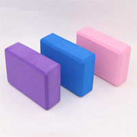 Hochdichter EVA-Yoga-Block mit individuellem Logo, einfarbig, rutschfester Schaumstoff-Yoga-Ziegel für Pilates- und Tanztraining