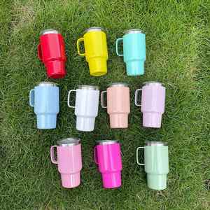 Sublimation Blank Candy Macaron Colored 3oz Mini Tumbler Shot Glass with Metal Handle for Whiskey Tequila Vodka - Product Image 1