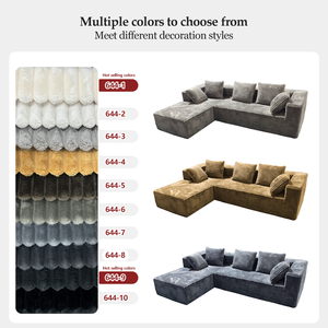 स्पंज कंप्रेस्ड कोने सोफे बिस्तर मॉड्यूलर वैक्यूम रिक्लेनिंग चेज़ असबस्टर्ड आधुनिक विला लिविंग रूम अपार्टमेंट कॉम्पैक्ट कपड़े - Product Image 6