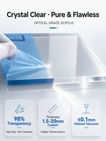 Plaque acrylique PMMA GOKAI, directement de l'usine, 1,8 mm, 3 mm, 5 mm, toutes tailles, découpe sur mesure, colorée, transparente, transmission lumineuse 93 %, haute surface