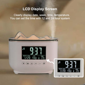 Humidificador de aire ultrasónico <span class=keywords><strong>con</strong></span> luz colorida eléctrica para el hogar, difusor de aroma de aceite esencial <span class=keywords><strong>con</strong></span> pantalla Digital y reloj <span class=keywords><strong>despertador</strong></span> - Product Image 2