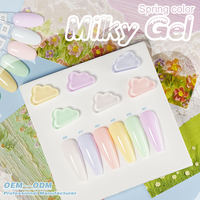 ICE NOVA Gel Laiteux Lumière Naturelle Transparente Convient Printemps Été 10ml/15ml/1kg OEM Sans Hema Couleur Blanc Laiteux Vegan Marque Privée
